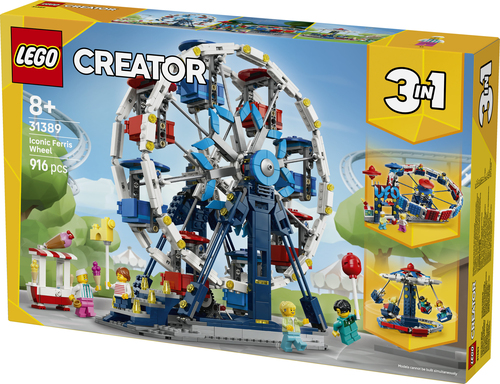 LEGO Creator 3in1 - Klassiek Reuzenrad, UFO-attractie en Zweefmolen 31389 - Afbeelding 8