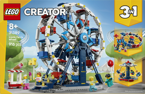 LEGO Creator 3in1 - Klassiek Reuzenrad, UFO-attractie en Zweefmolen 31389 - Afbeelding 9