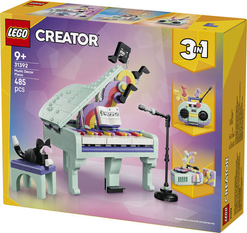 LEGO Creator 3in1 - Piano met Kat en Radio en Platenspeler Speelgoed voor K - Afbeelding 8