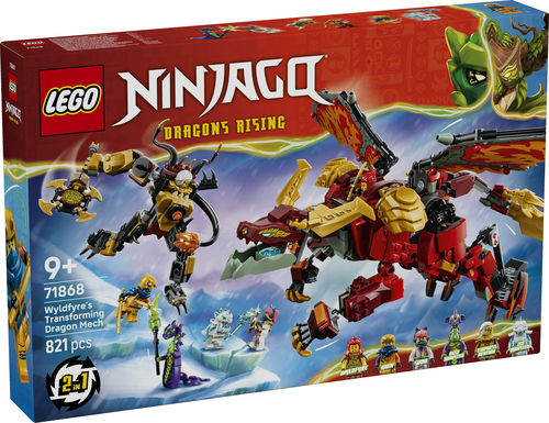 LEGO NINJAGO - Wyldfyre's Transformerende Drakenmecha 71868 - Afbeelding 7