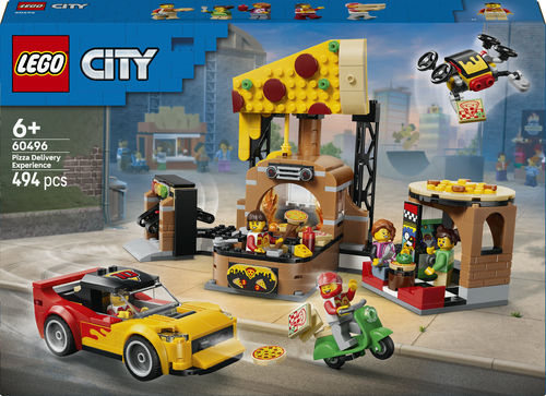 LEGO City - Pizzacentrale met Voertuigen Pizza 60496