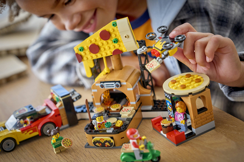 LEGO City - Pizzacentrale met Voertuigen Pizza 60496 - Afbeelding 4