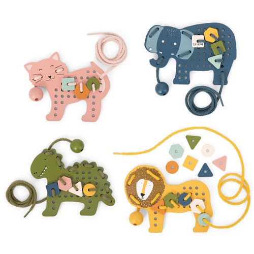 Trixie - Houten rijgspel met dieren