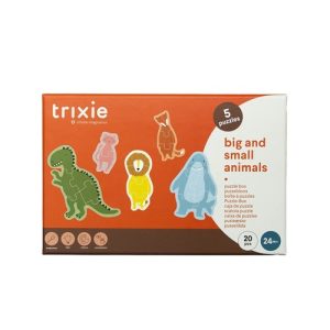 Trixie – Puzzeldoos Grote en kleine dieren 5 puzzels