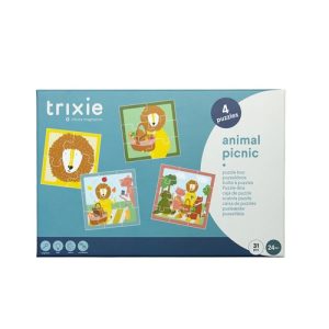 Trixie – Puzzeldoos – Dieren picknick – 4puzzels