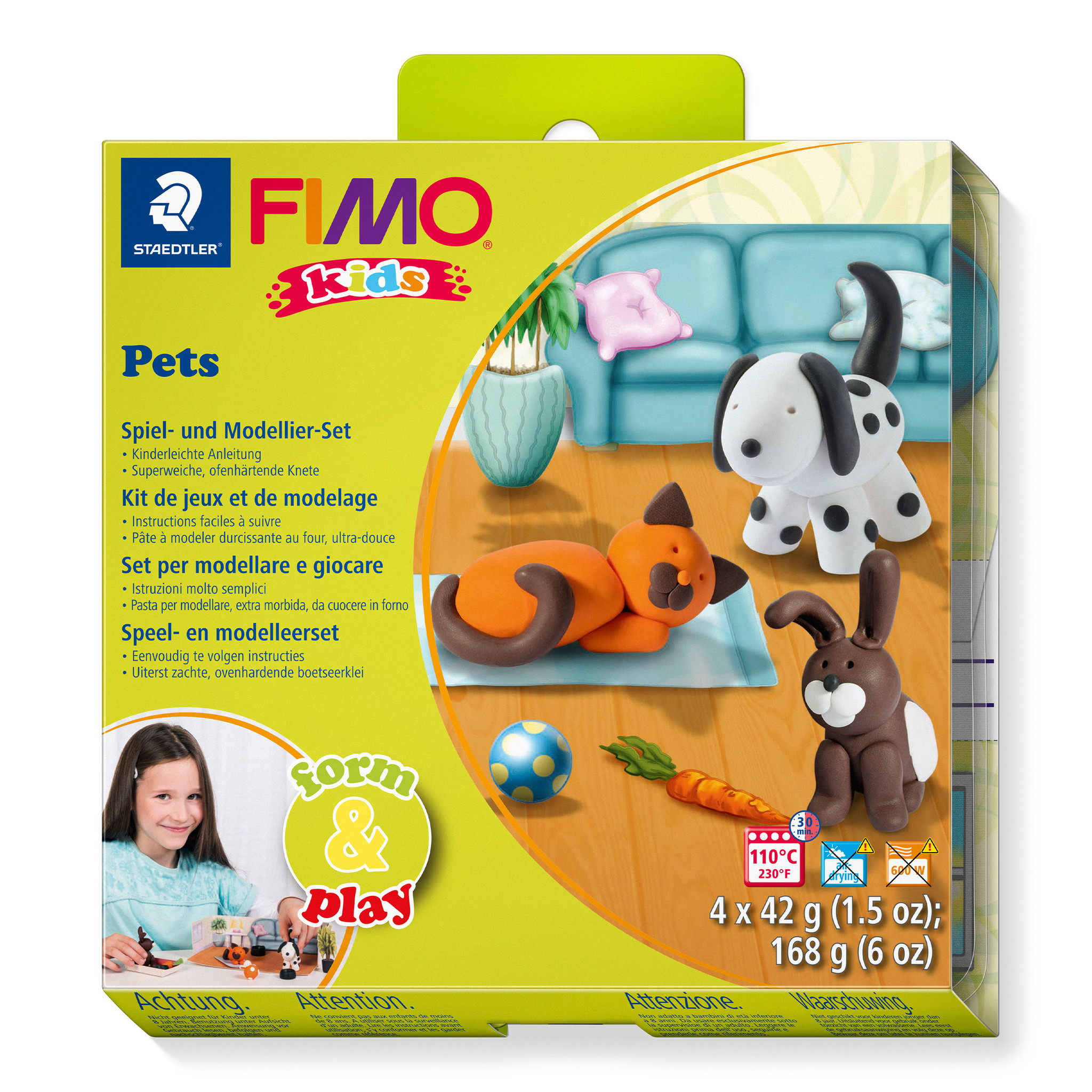 Set Modelleerklei Fimo Kids Form&Play - Huisdieren