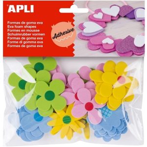 APLI Crea Schuimrubber vormen “Bloemen” – 40stuks