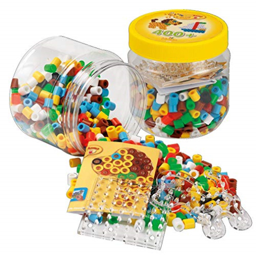 Hama MAXI Strijkkralenset in (gele) pot - 400stuks