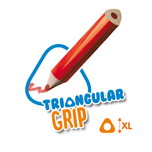 SES Creative - Driehoek grip kleurpotloden 16stuks - Afbeelding 3