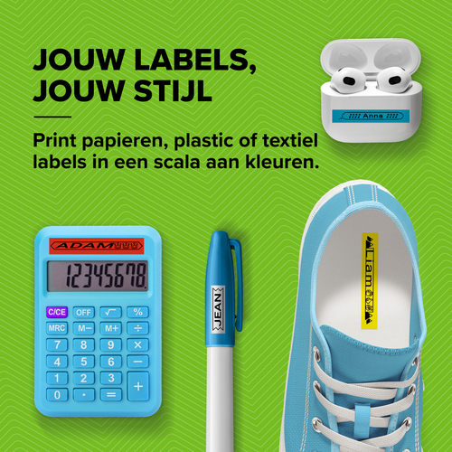 DYMO LetraTag - Label Tape 12mm x 4m (PVC) zwart op transparant - Afbeelding 6