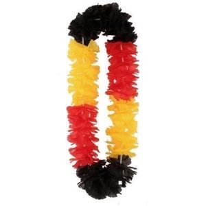 Hawaiikrans – België (zwart/geel/rood)