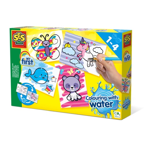 SES Creative - My First - Kleuren met water - Fantasie dieren