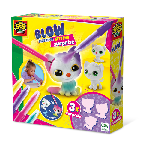 SES Creative - Blow airbrush pens - Katjes surprise (3stuks)