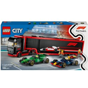 LEGO City F1® truck met RB20 en AMR24 F1® auto’s 60445