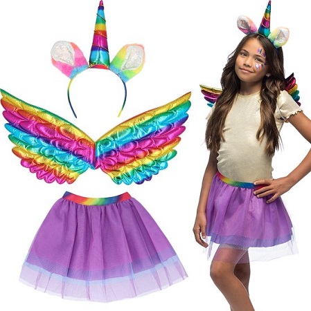 Set Eenhoorn (Diadeem,Vleugels & tutu)