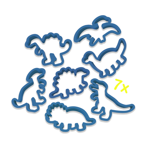 SES Creative - Klei mega dino set (7x90gr met uitsteekvormen) - Afbeelding 4