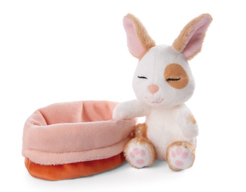 Knuffelkonijntje - karamelkleurig met stippen (12 cm) - Afbeelding 2