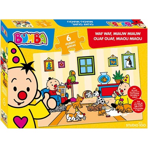 Bumba puzzel Waf Waf,Miauw Miauw - 6stukjes