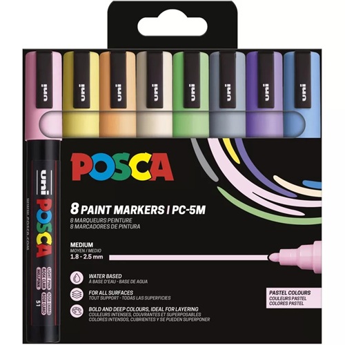 posca pochette medium pastel