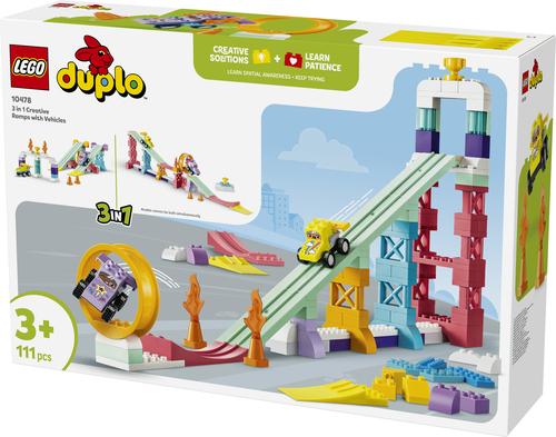 LEGO DUPLO - Stad 3-in-1 Creatieve Hellingen met Voertuigen - Auto Speelgoe - Afbeelding 7