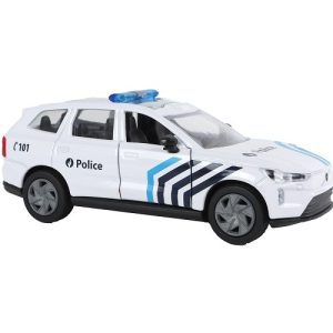 Kids Globe Politie Volvo EX90 BE licht geluid die cast pull back 13,5cm
