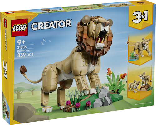 LEGO Creator 3in1 - Wilde Dieren: Majestueuze Leeuw 31386 - Afbeelding 8