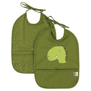 Trixie – Afwasbaar slabbetje 2pack – Mr. Dino