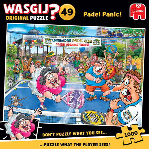 Wasgij Original 49 - Paniek op de padelbaan! (1000 stukjes) - Afbeelding 3