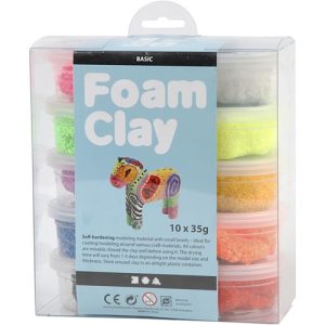 Foam Clay®, diverse kleuren, 10×35 gr/ 1 doos
