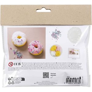Mini Hobbyset Boetseren, Donuts, roze, turquoise, wit, geel, 1 doos