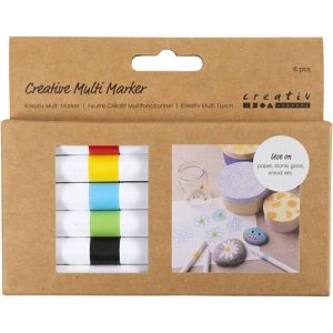 Creatieve Multi Stift, lijndikte 4 mm, diverse kleuren, 6 stuk/ 1 doos