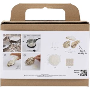 Mini Hobbyset Kaarsen Maken, Sojakaarsen in oesterschelpen, off white, 1 do