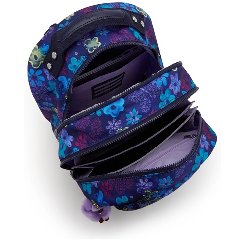 Kipling Rugzak Class Room Dark Flower Stamp - Afbeelding 3