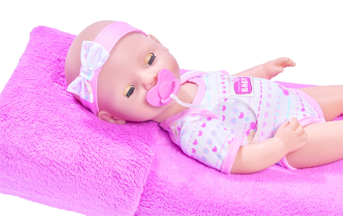 New Born Baby - Pop die drinkt en plast (43cm) - Afbeelding 5