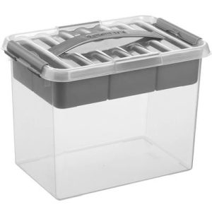 Q-line MultiBox 9L met inzet – transparant/metaal