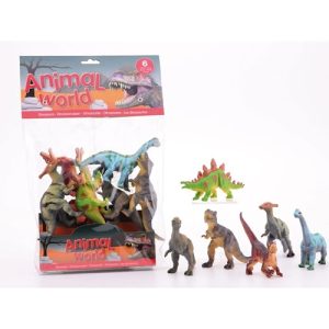Animal World Dinosaurussen in zak – 6stuks