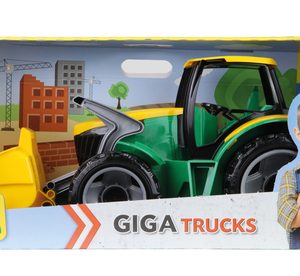 Giga Trucks Tractor met voorlader (groen/geel) – 62cm
