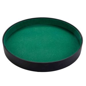 Pokerpiste Ø 26cm in kunstleder met groen vilt