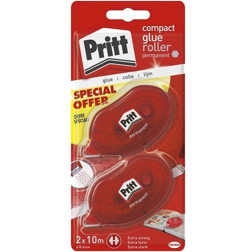 Pritt Lijmroller "Compact" permanent, 8,4mm x 10m (2e halve prijs)