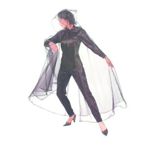 Cape Transparant Zwart (onesize)
