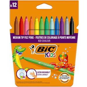 BIC Kids Viltstiften Kid Couleur Medium – 12stuks