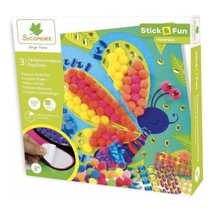 Sycomore Stick & Fun Pompons – Vlinders (3 mozaïeken) 600stuks