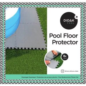 Didak Vloertegels 50x50x0,4cm – 8stuks (donkergrijs glad)