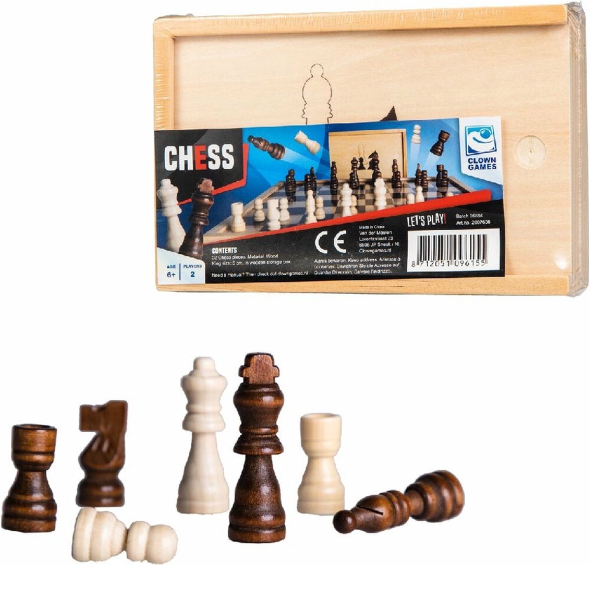 Clown Games - Schaakstukken Hout