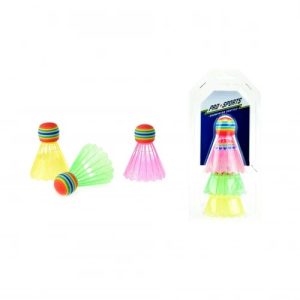 PRO SPORTS – Badminton shuttles (gekleurd) – 3stuks