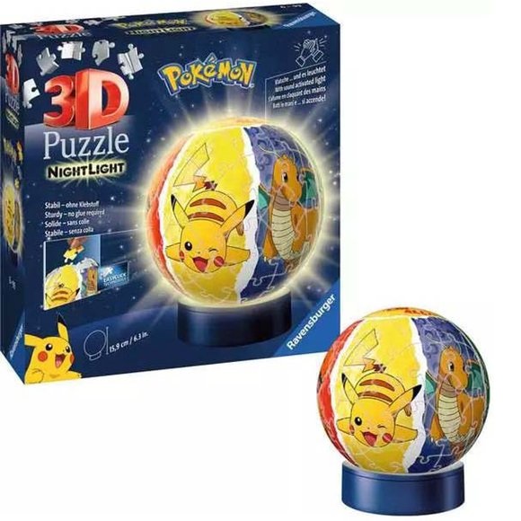 Ravensburger 3D Puzzel (72stuks) - Nachtlicht Pokémon