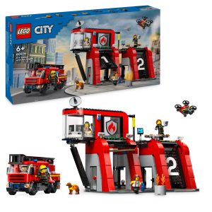 LEGO City Brandweerkazerne en brandweerauto 60414