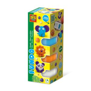 SES Creative FunDo klei – Safari dieren (3x90gr + 1x40gr)