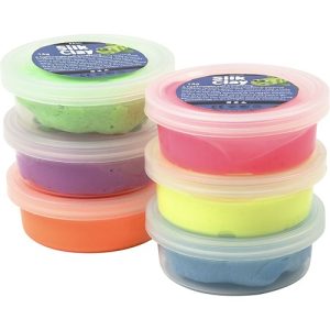 Silk Clay®, neon kleuren, 6×14 gr/ 1 doos