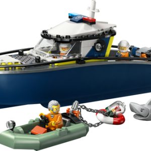 LEGO City Achtervolging met Politieboot Drijvend Boot Speelgoed voor Kinder